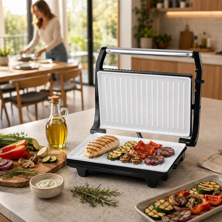 Grill elektryczny stołowy Esperanza Taleggio EKG006 (stołowy-zamknięty; 750W; kolor inox)