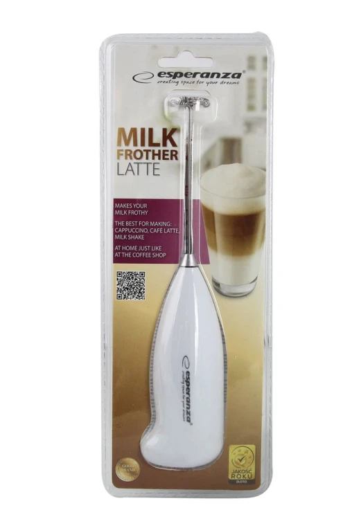 Spieniacz ręczny do mleka Esperanza Latte EKF001W (kolor biały)