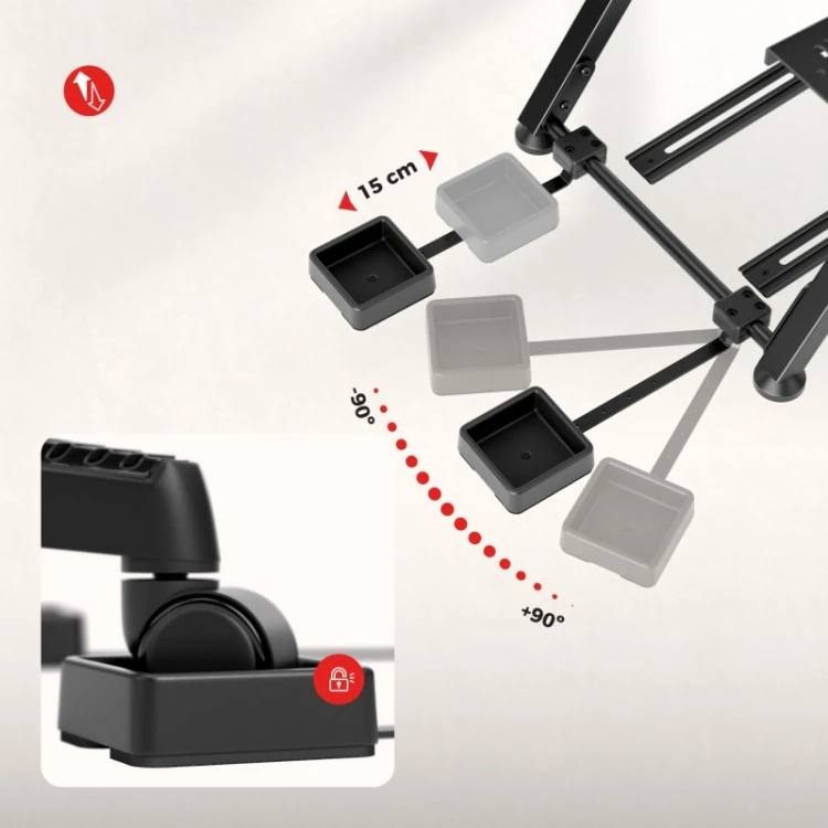 Stelaż do simracingu składany Speed 2.5 Black