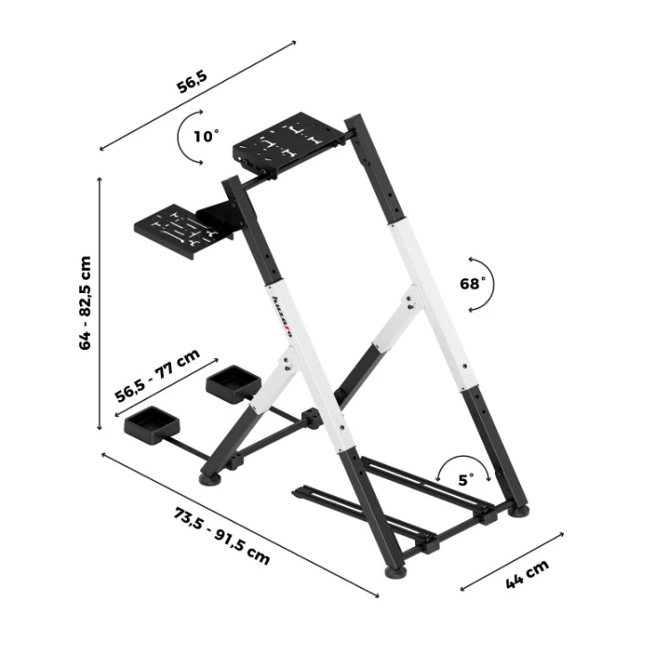 Stelaż do simracingu składany Speed 2.5 White